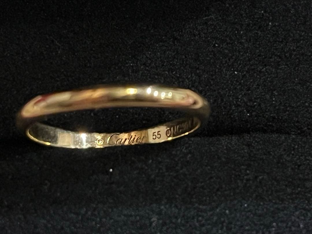 Cartier 1895 クラシックウエディングバンドリング 美品　証明書付55