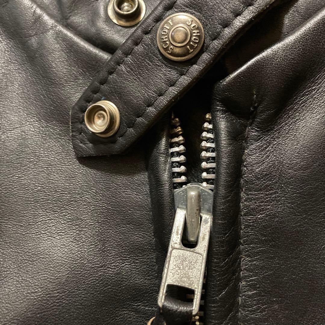 Schott 米国製641 ライナー付 ライダースジャケット ブラック 40