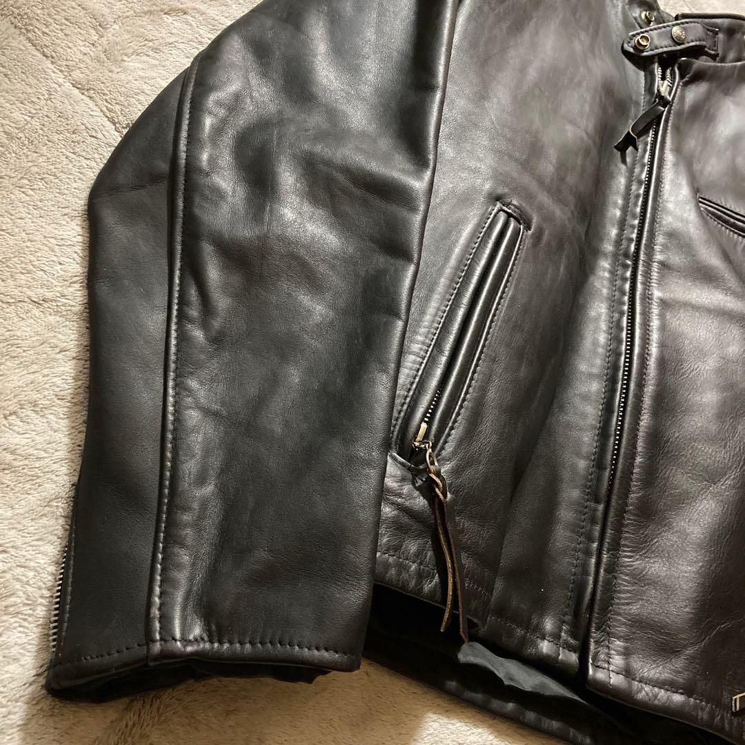 Schott 米国製641 ライナー付 ライダースジャケット ブラック 40