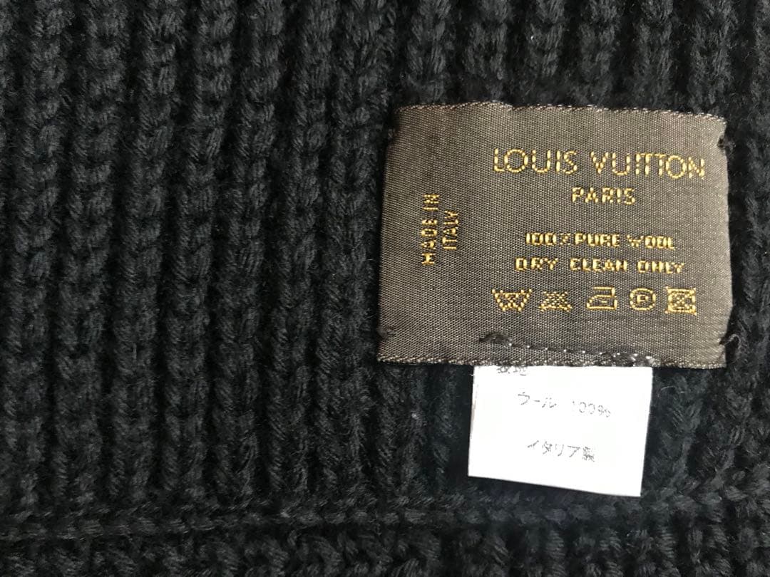 ルイヴィトン　ダミエ柄ブラック　マフラー