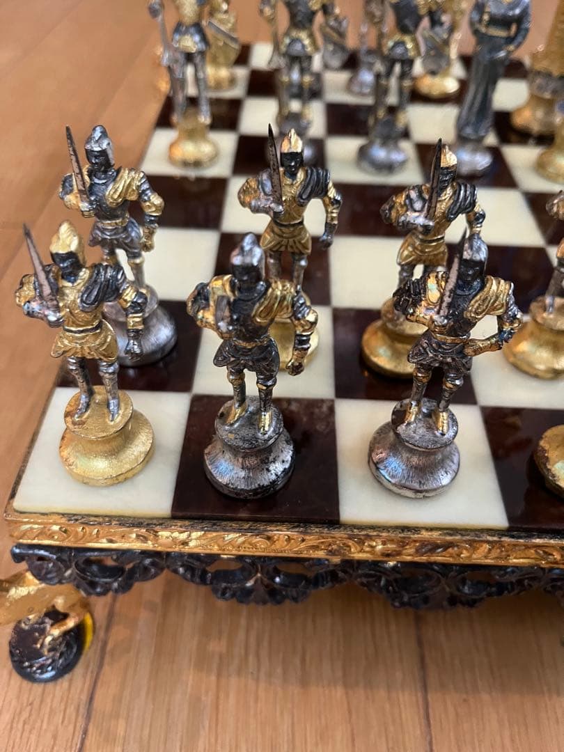 大理石　イタリア製 ヴィンテージ チェスセット