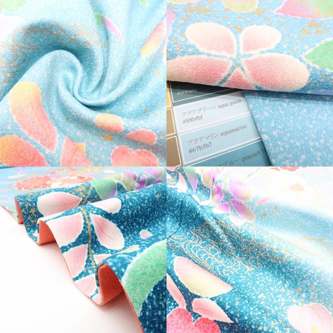 Y2762◇美品 正絹 手縫い仕立て 成人式 振袖 着物