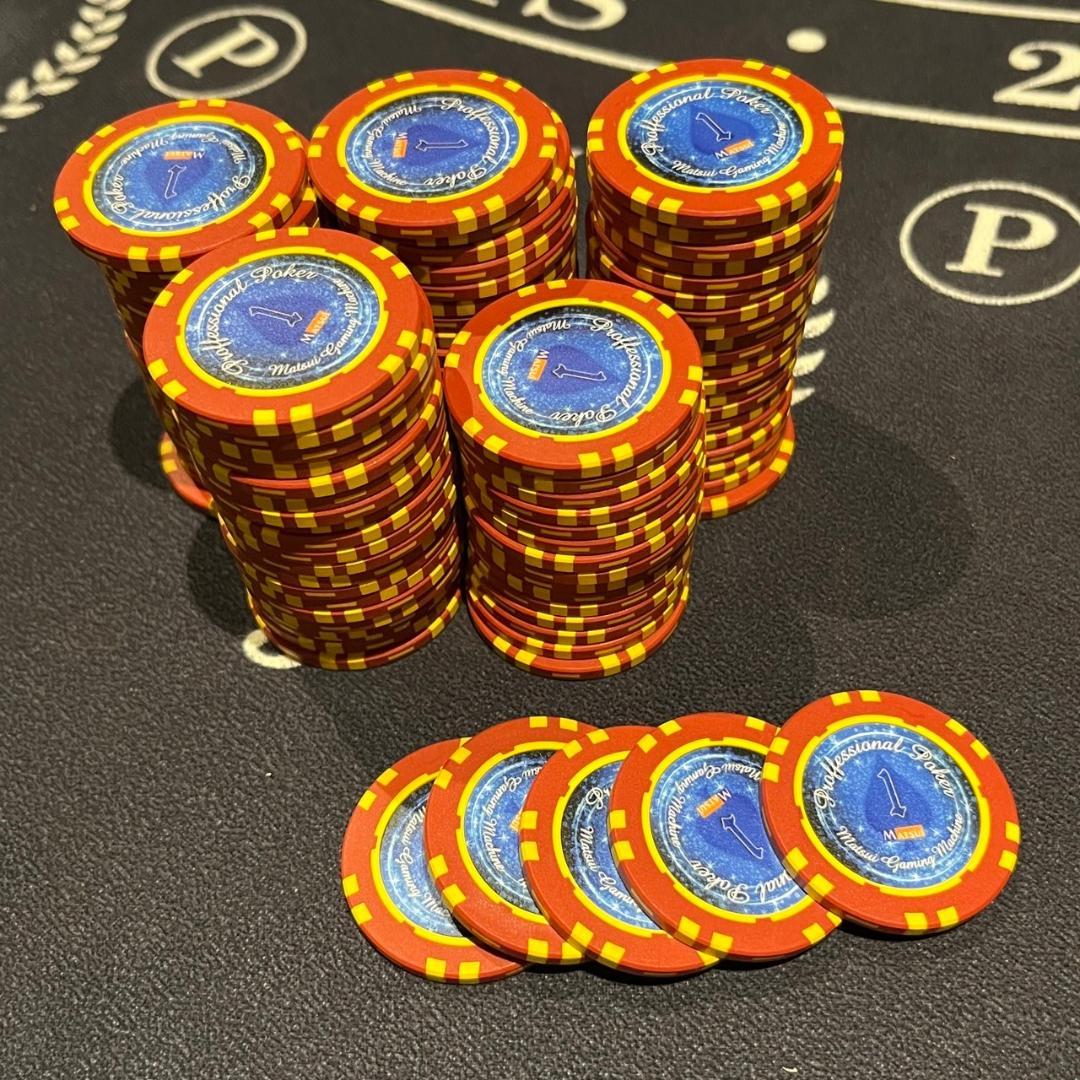 01 MGM社正規品 カジノチップ 100枚 ポーカーチップ バカラ H26年