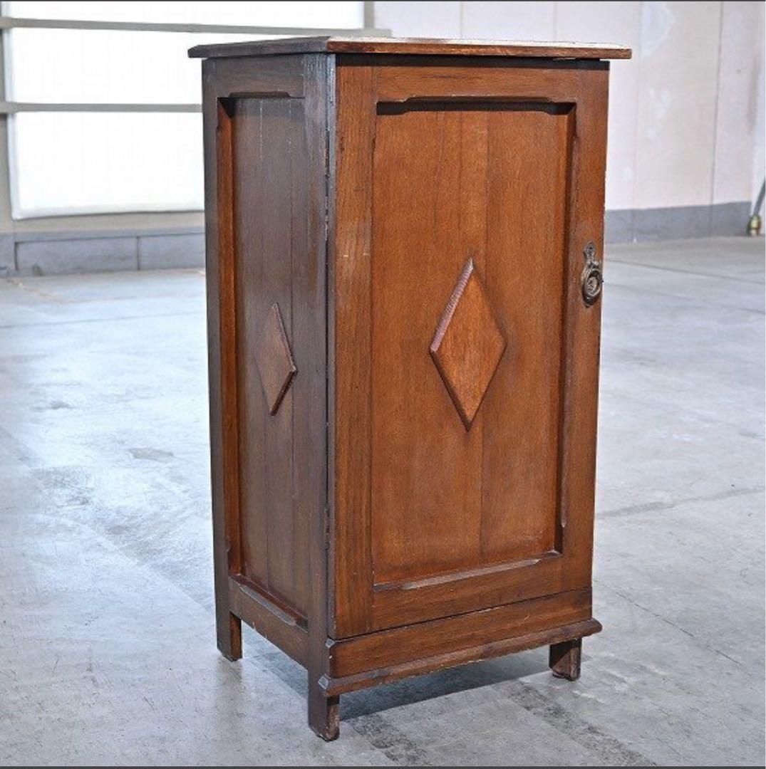 英国アンティーク 電話台 オーク無垢材 ナチュラル 収納 ディスプレイ