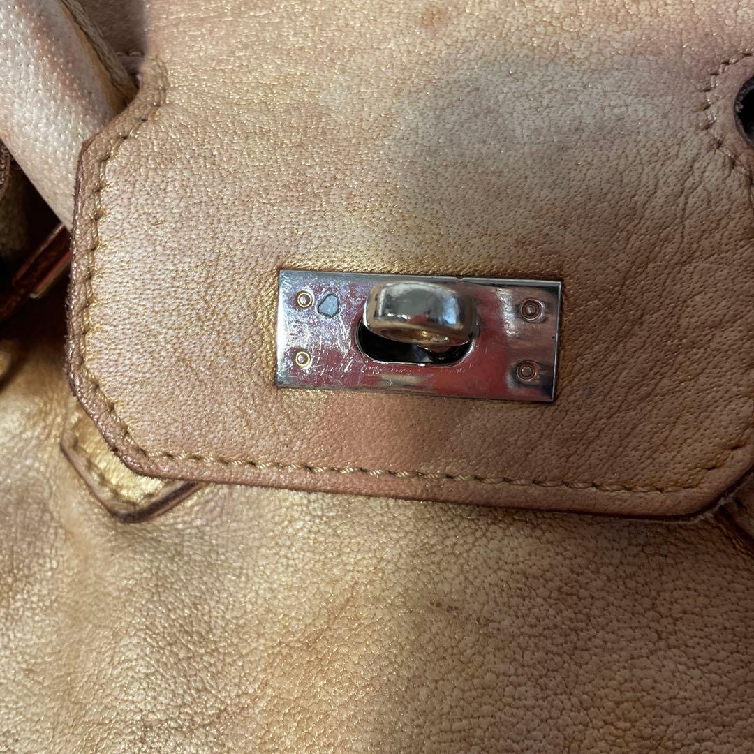 WLG by GIORGIO BRATO ゴールド 星刺繍 ハンドバッグ