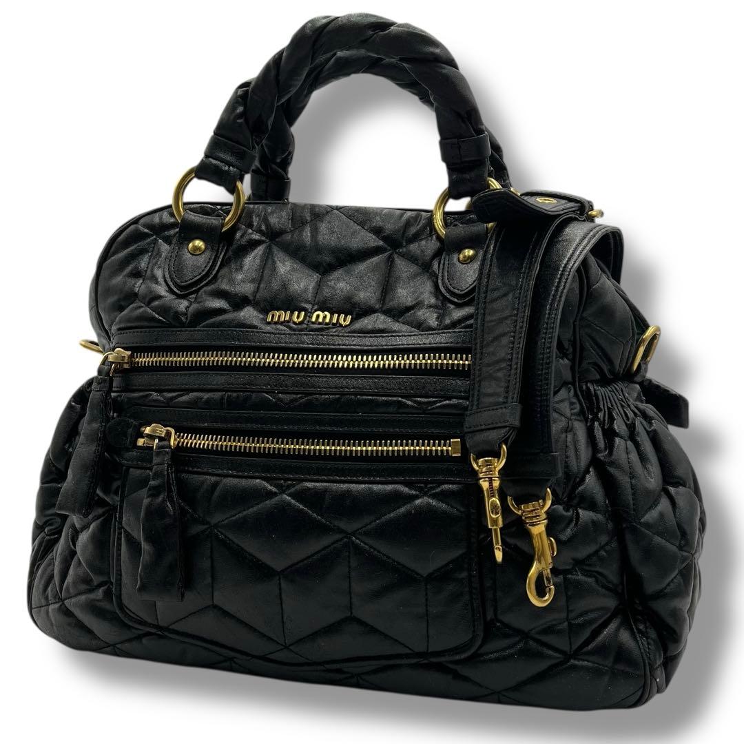 良品 MIUMIU 2WAY バッグ archive Vintage Y2K 黒