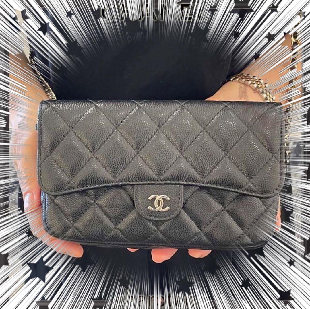 CHANEL ウォレット phoneholder レア！ ブラック 新品同様