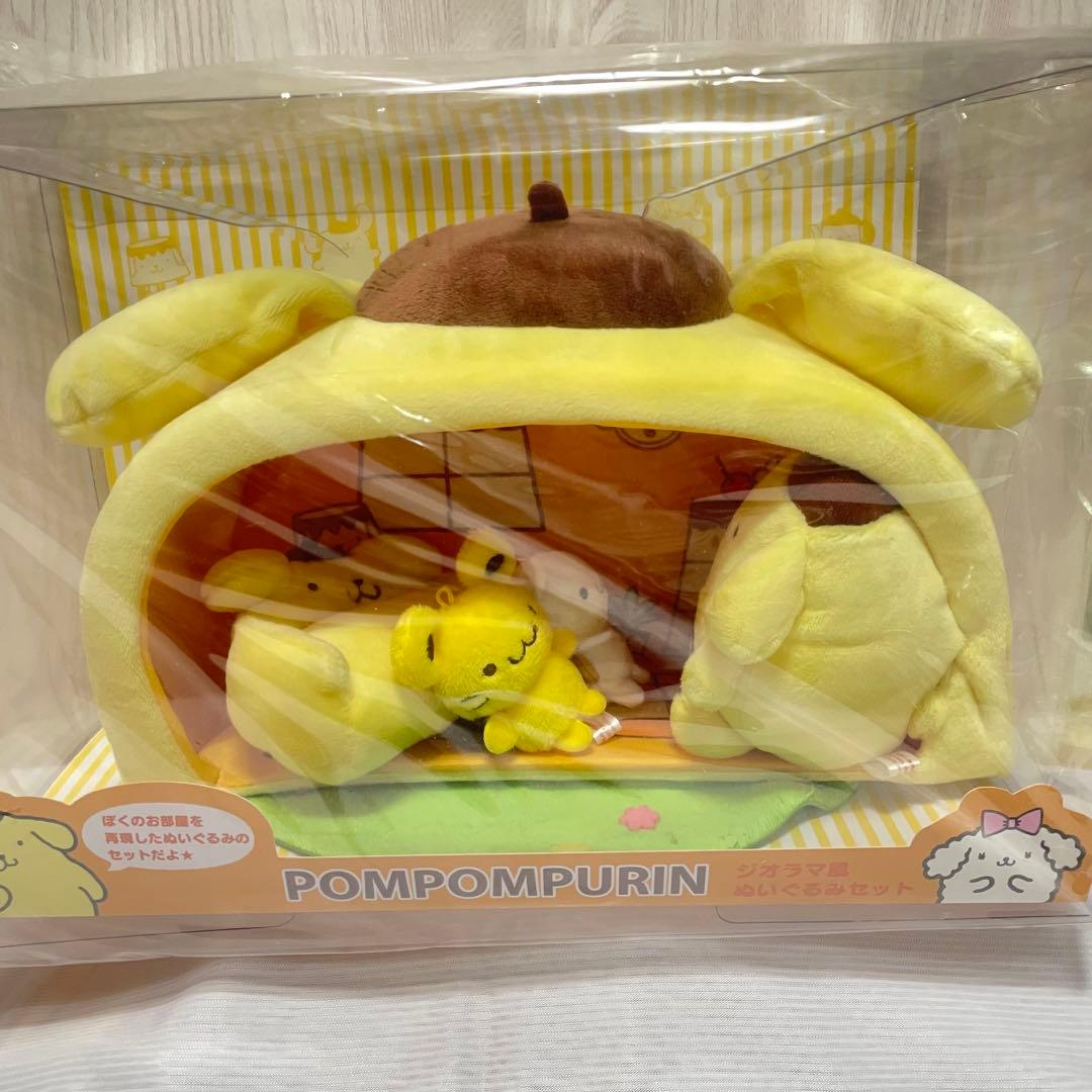 ポムポムプリン ジオラマ風ぬいぐるみセット