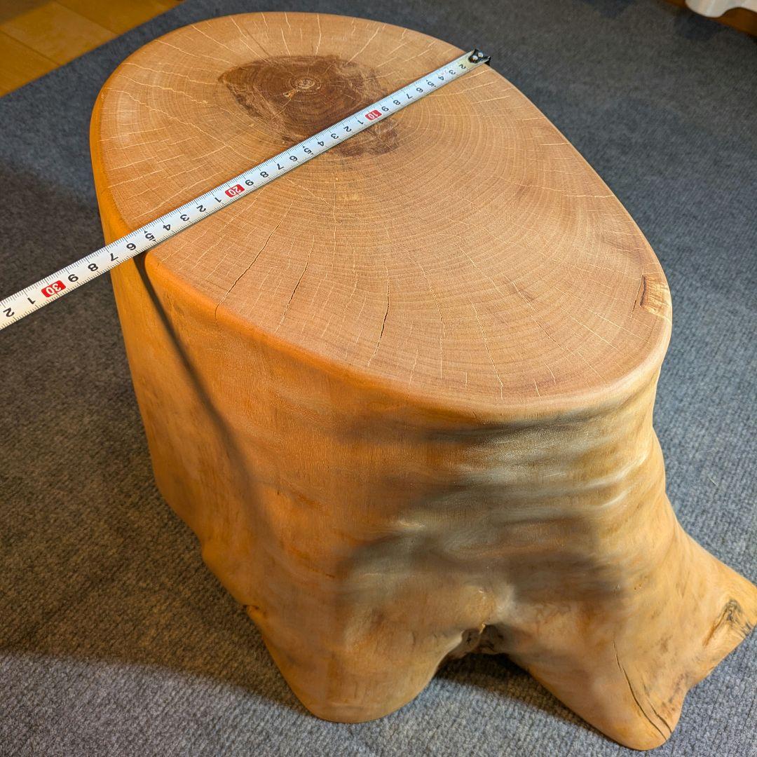 KOHQ　水目桜　天然木　切り株　椅子　スツール　高さ約34.5cm