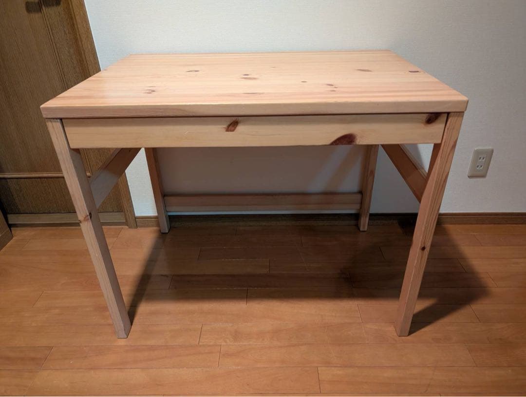 【送料込】無印良品 Muji パイン材 デスク 机 木製家具 学習机 収納