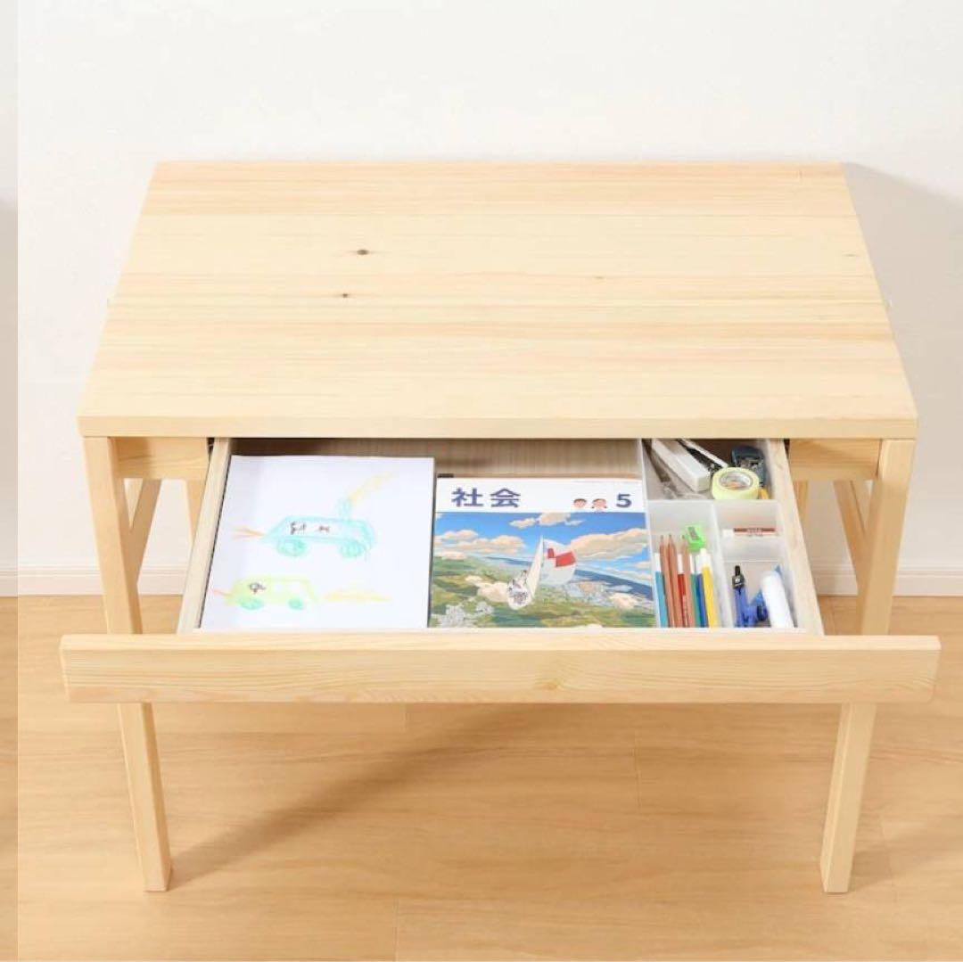 【送料込】無印良品 Muji パイン材 デスク 机 木製家具 学習机 収納