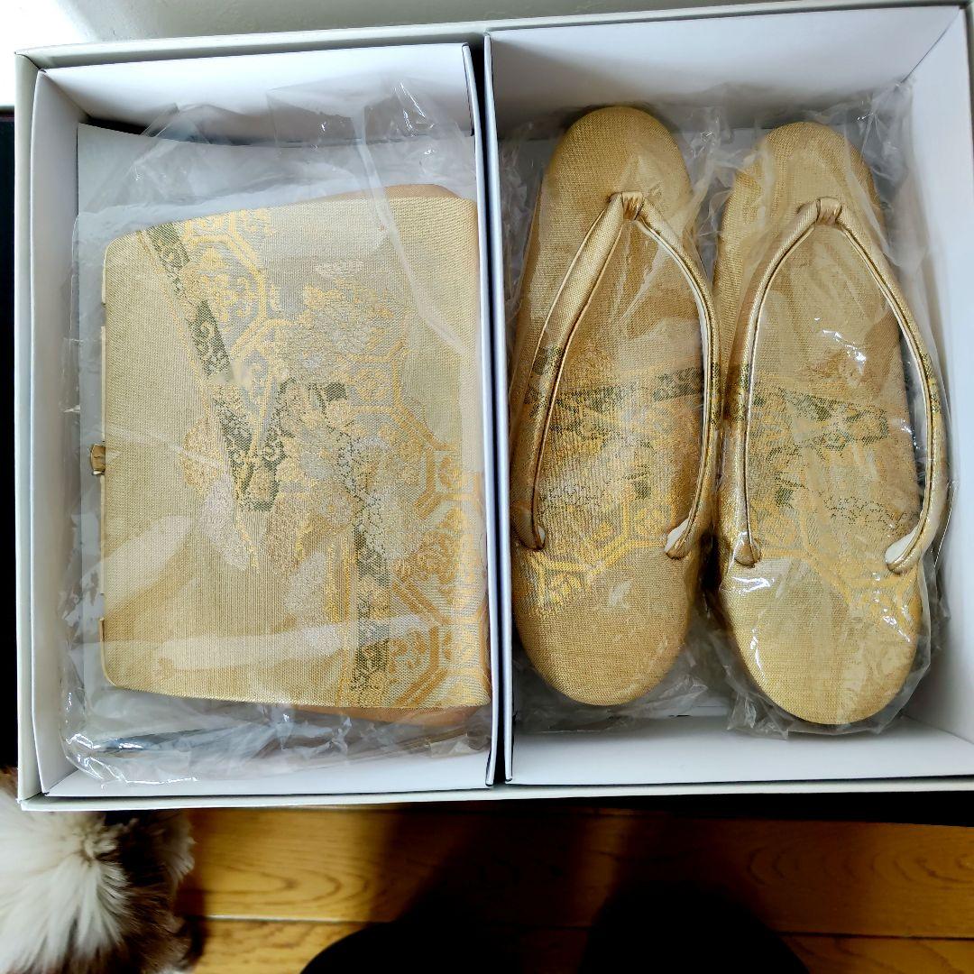 【極美品】未使用に近い　上質な 礼装 草履バッグセット