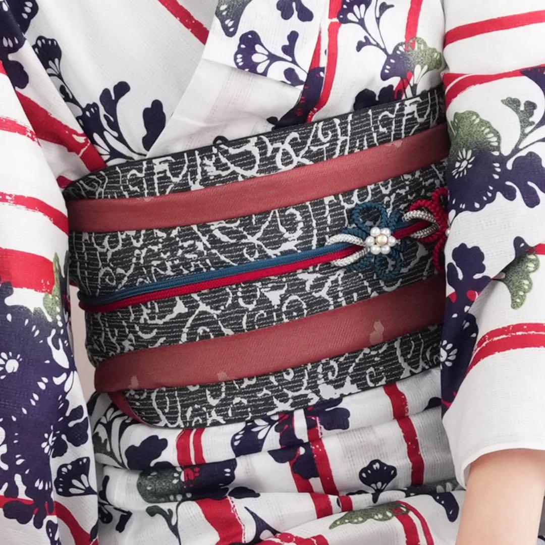 utatane 浴衣3点セット 浴衣・帯・下駄 フリーサイズ