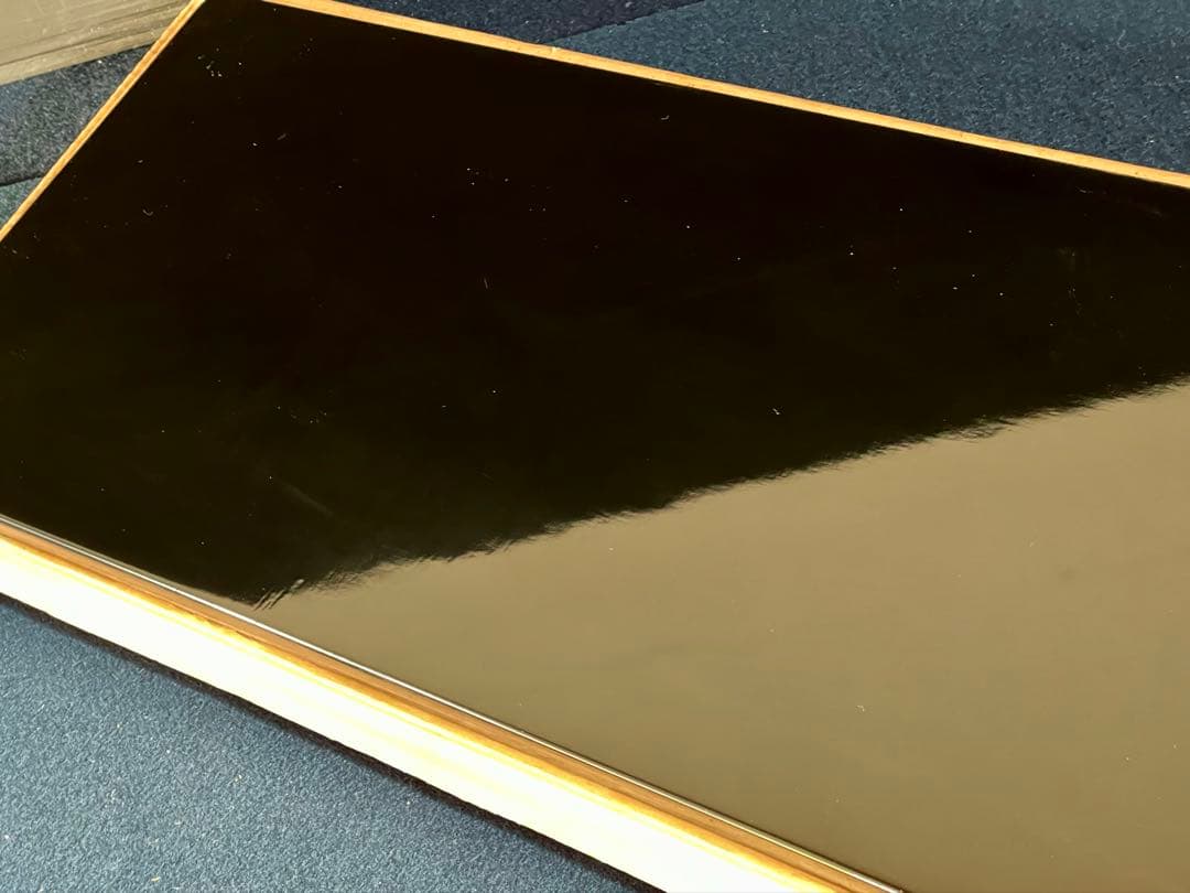 【未使用 美品】「祖」 炉用 真塗 長板 紙箱 茶道具 （1120②）