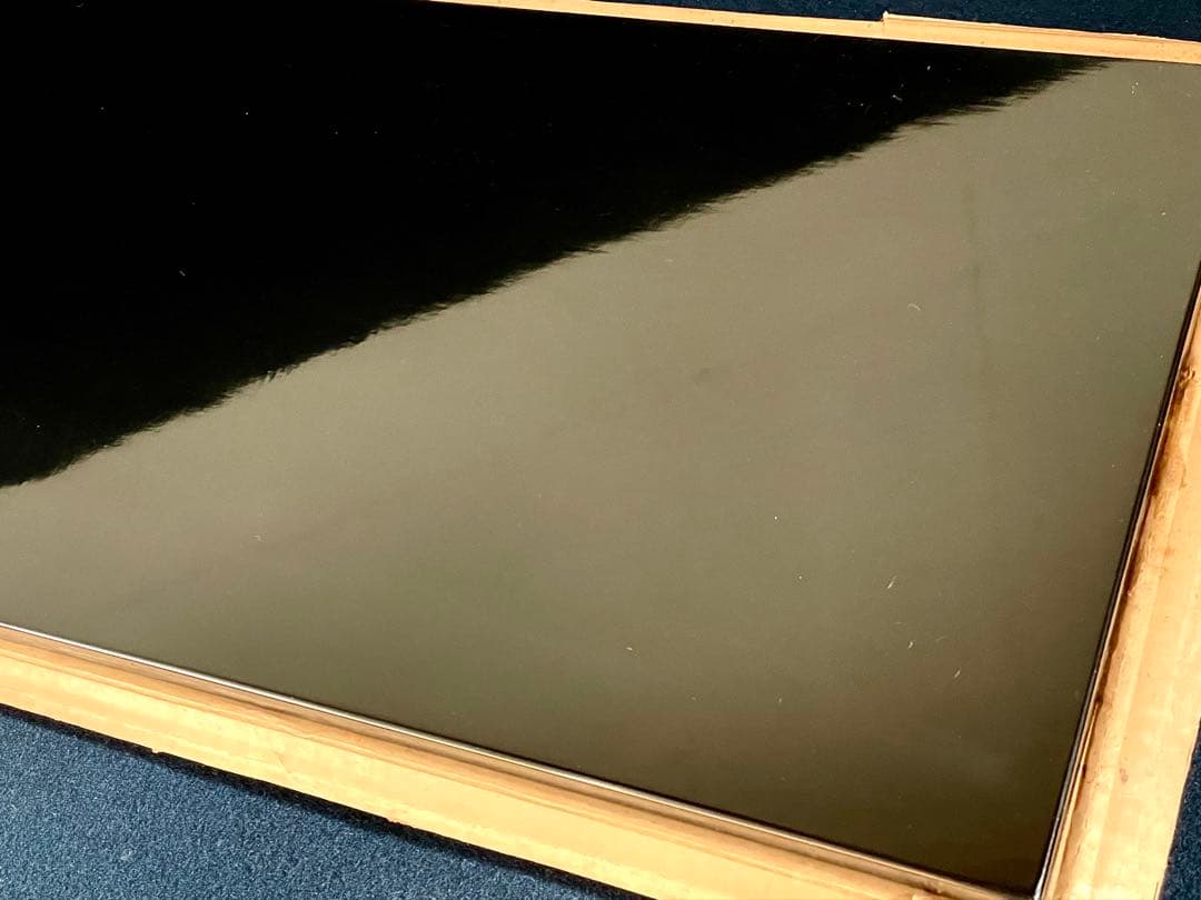 【未使用 美品】「祖」 炉用 真塗 長板 紙箱 茶道具 （1120②）