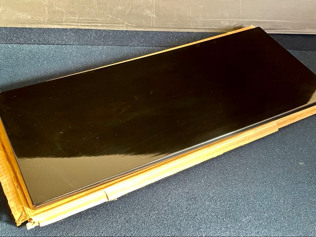 【未使用 美品】「祖」 炉用 真塗 長板 紙箱 茶道具 （1120②）