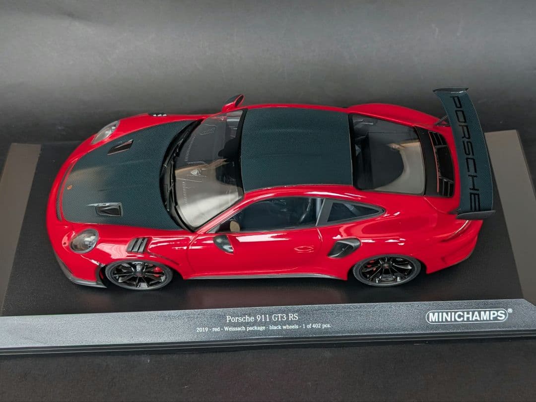 ミニチャンプス 1/18 ポルシェ 911 GT3 RS 2019 レッド