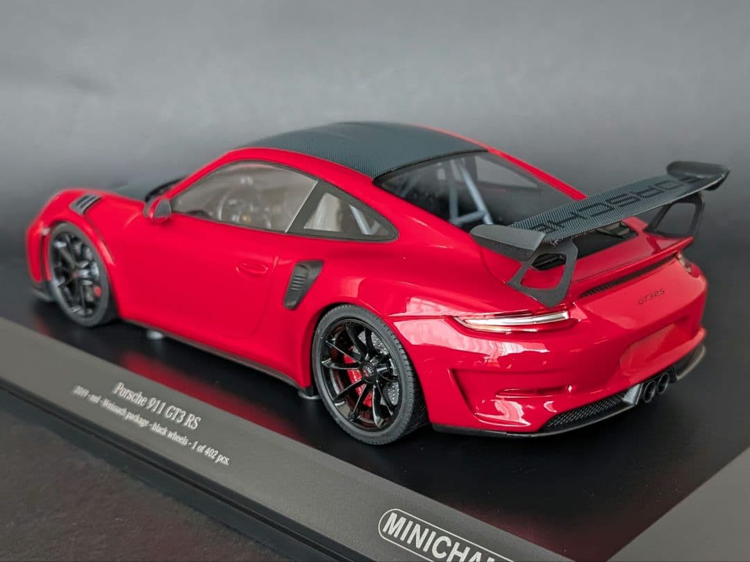 ミニチャンプス 1/18 ポルシェ 911 GT3 RS 2019 レッド
