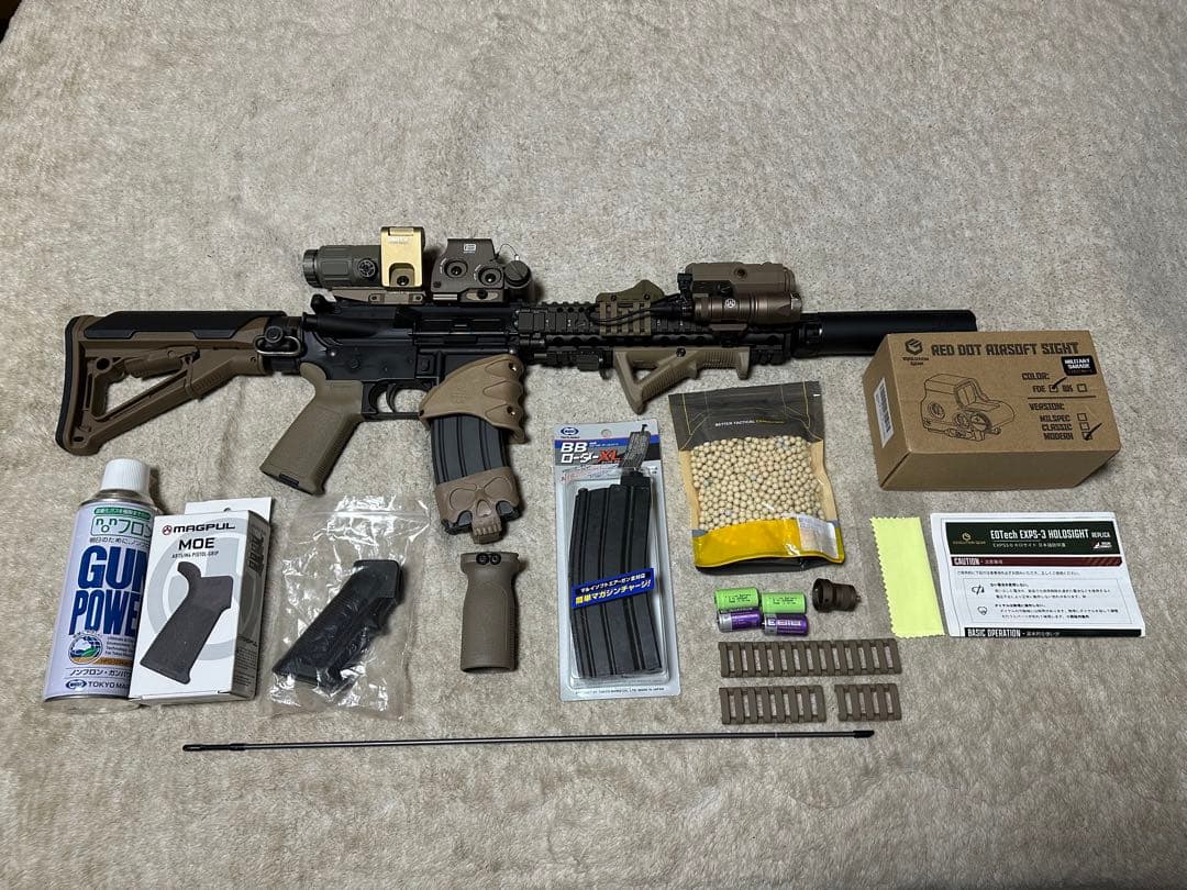 東京マルイ mk18 mod.1 ガスブローバック カスタム付 属品多数