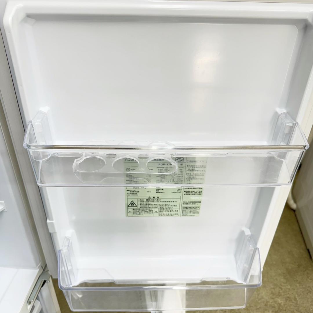 AQUA 冷蔵庫 小型 一人暮らし 2ドア 168L 2023年製 3ヵ月保証付