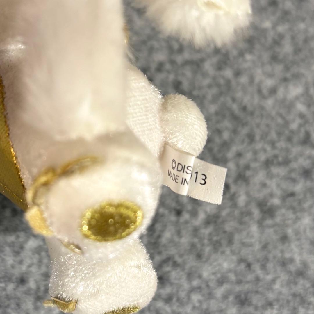 スティッチ クリスマス ぬいぐるみ マスコット ストラップ ホワイト ゴールド