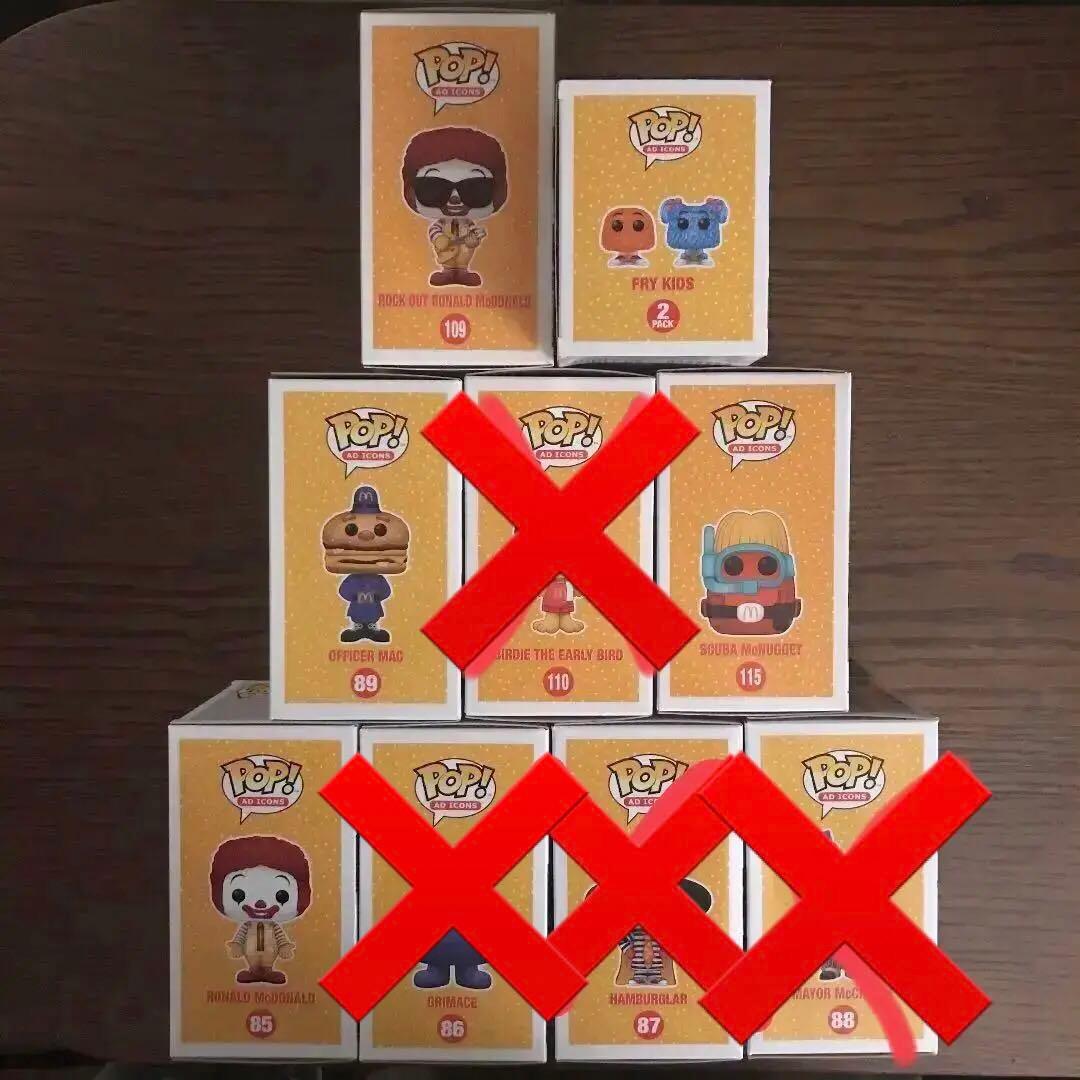 【FUNKO Pop!/米国購入/新品未開封/レア】マクドナルド6体5箱セット