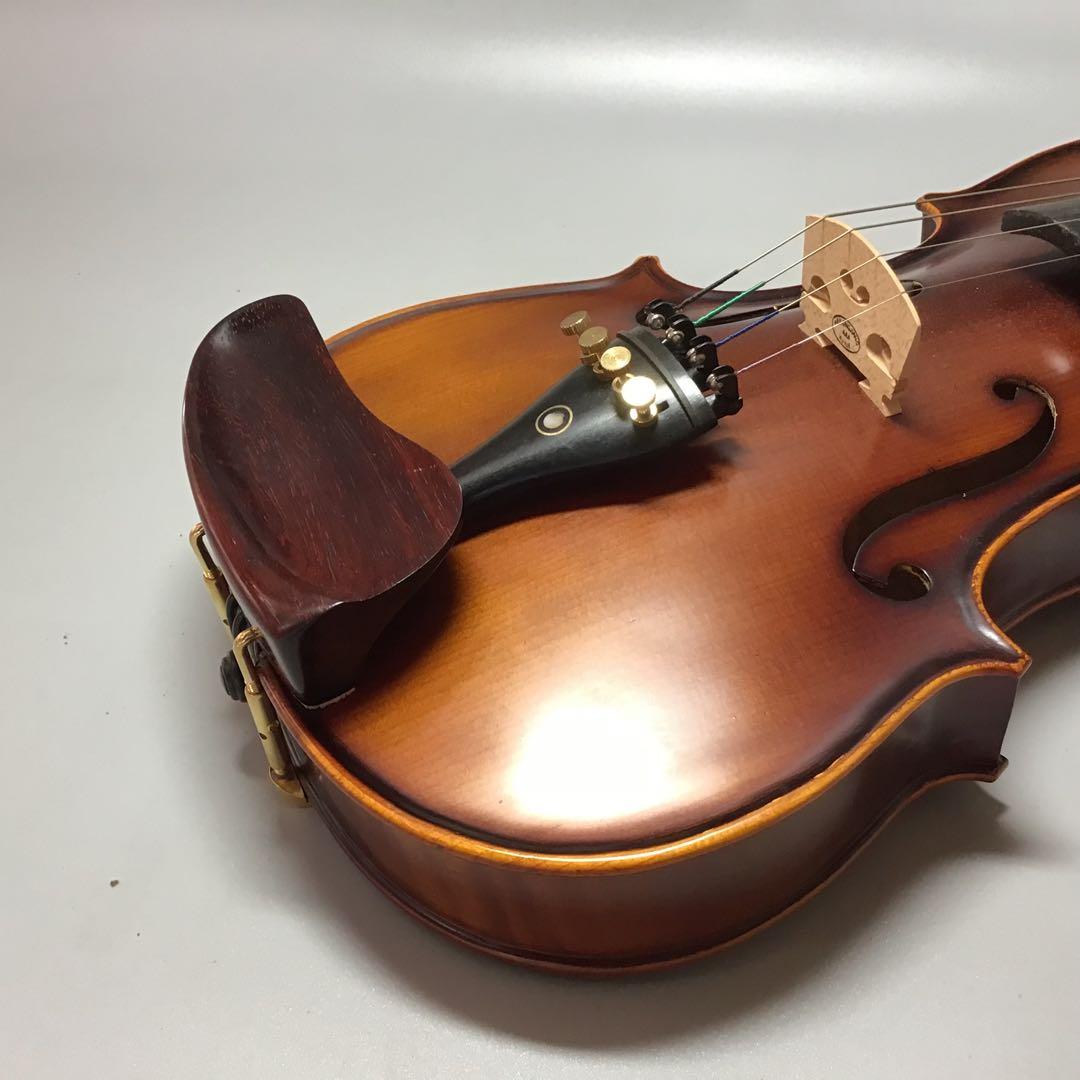工芸会正会員　松岡裕治による　紅ローズ紫檀　バーバー型　バイオリン顎当