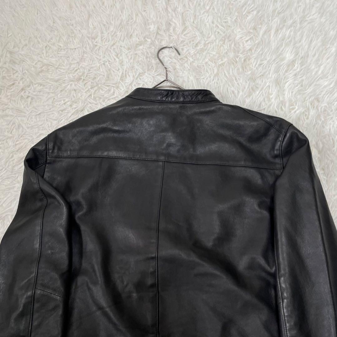 ブラックレーベルクレストブリッジ シングルライダース ジャケット 黒 LL