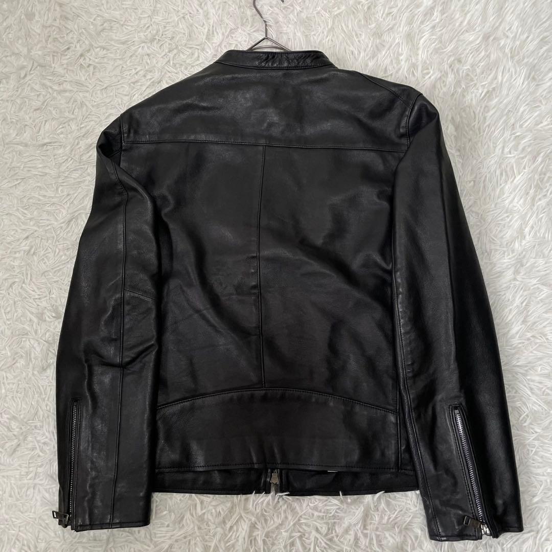 ブラックレーベルクレストブリッジ シングルライダース ジャケット 黒 LL