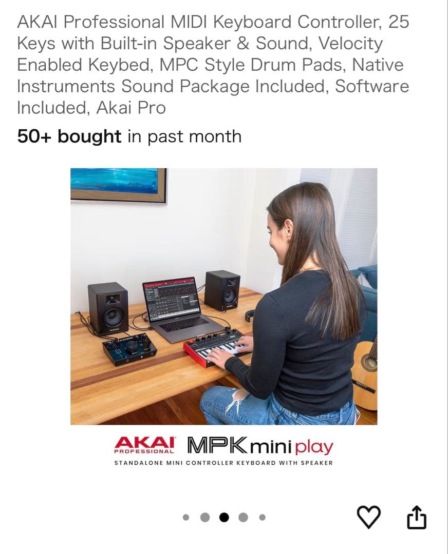 AKAI MPK mini play MIDI キーボード (新しいモデル)