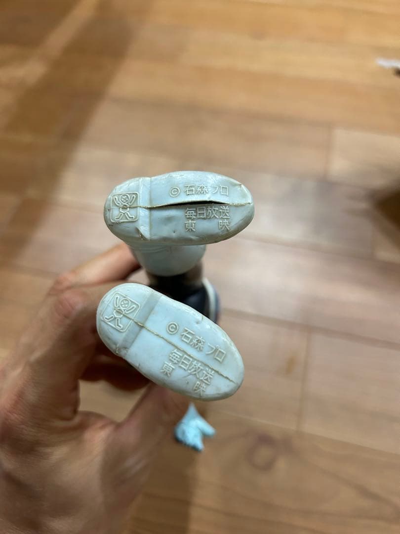 テ*ン様 仮面ライダー　初期　面取れ　ソフビ　当時