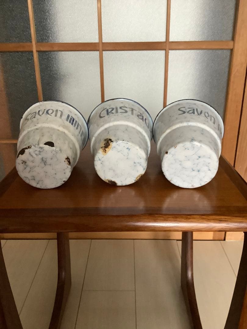 フランス　アンティーク　ホーロー　サボンラック