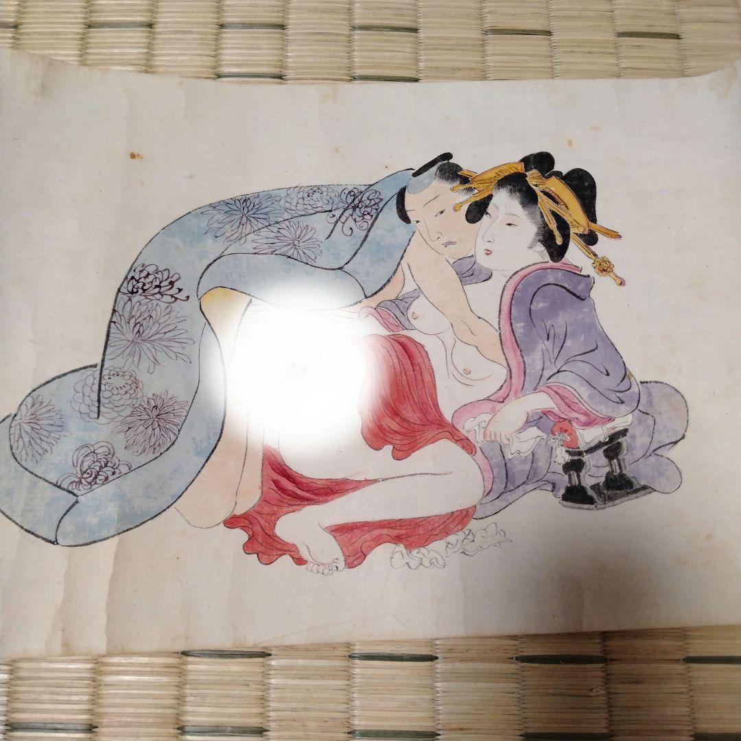 レア！【希少！春画】日本画 巻物 浮世絵 絵巻物 古美術 骨董