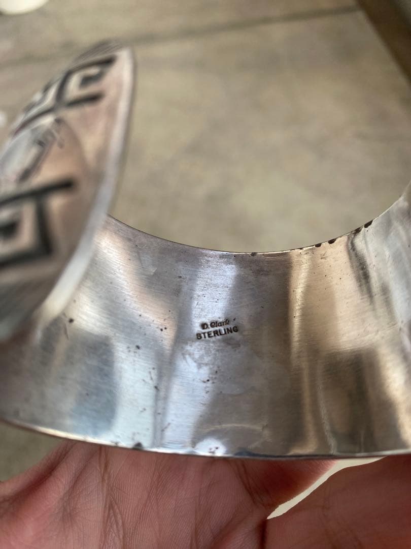 ナバホ族インディアン バングル シルバー925 ブレスレット ヴィンテージ