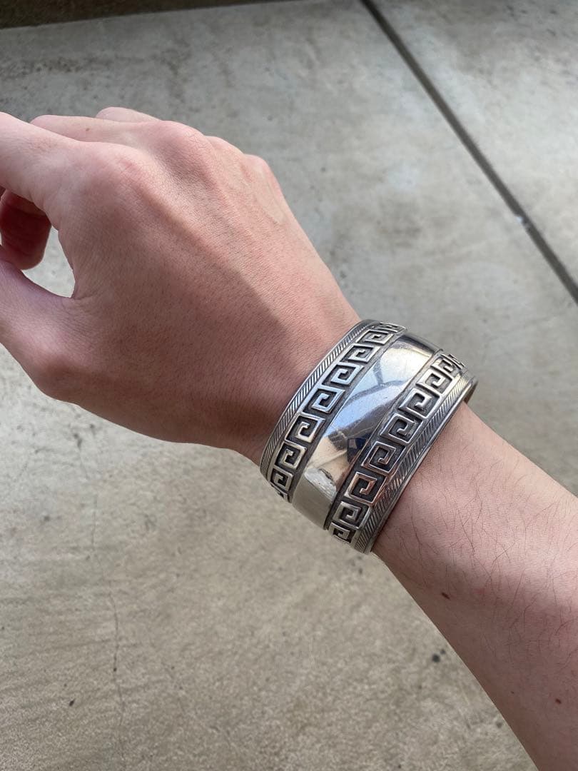 ナバホ族インディアン バングル シルバー925 ブレスレット ヴィンテージ