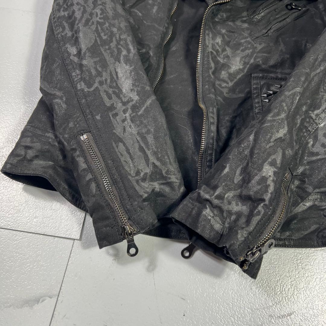 00s MIDAS ミダス コーティング ライダースジャケット M y2k