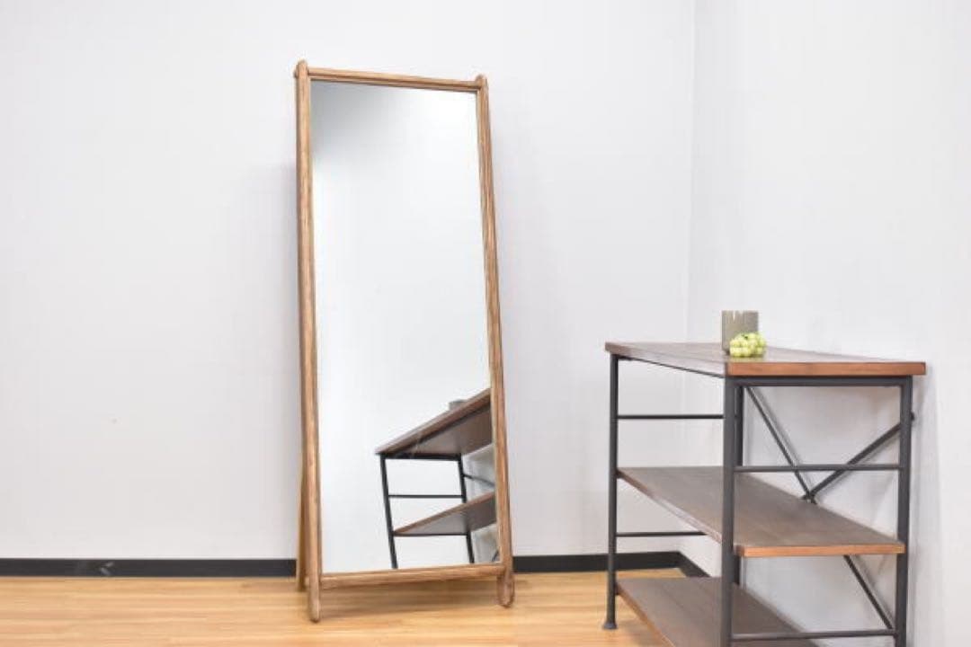 大型 天然木古木 姿見 鏡 ミラー