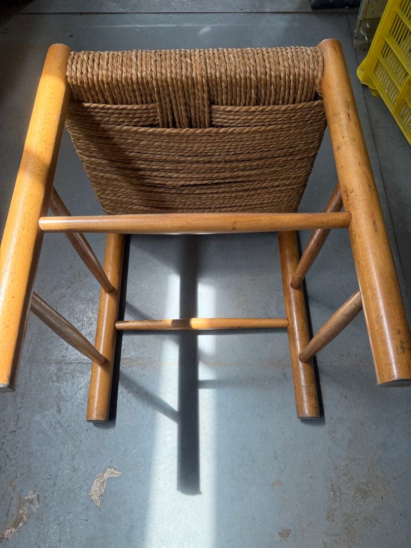 アンティーク ラッシュ スツール 縄編み チェア 椅子2個セット　ますみ