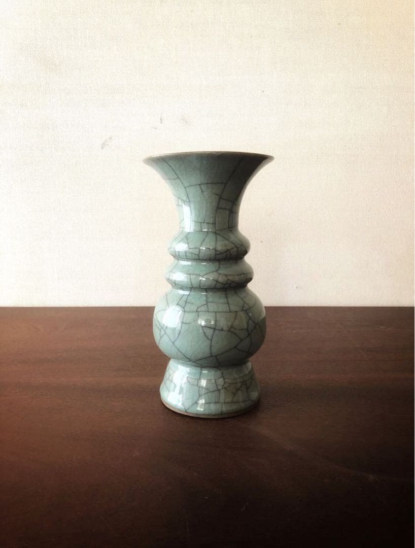 官窯 【哥釉 青瓷尊】　青磁器