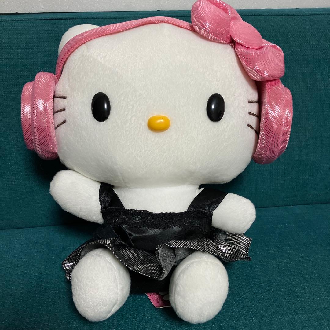 レア　DJ HelloKittyキラキラBIGぬいぐるみ　サンリオ　キティ