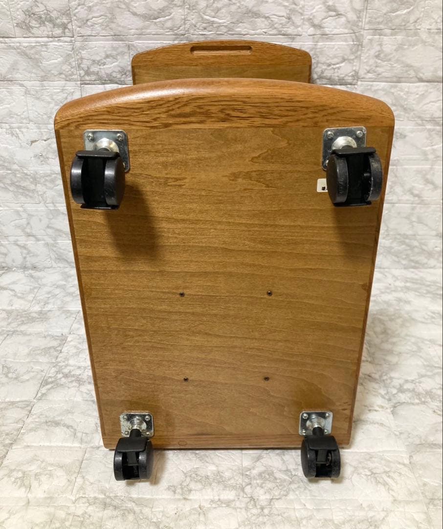 【美品】浜本工芸 サイドテーブル 飾り棚　ローテーブル　天然無垢 オーク材