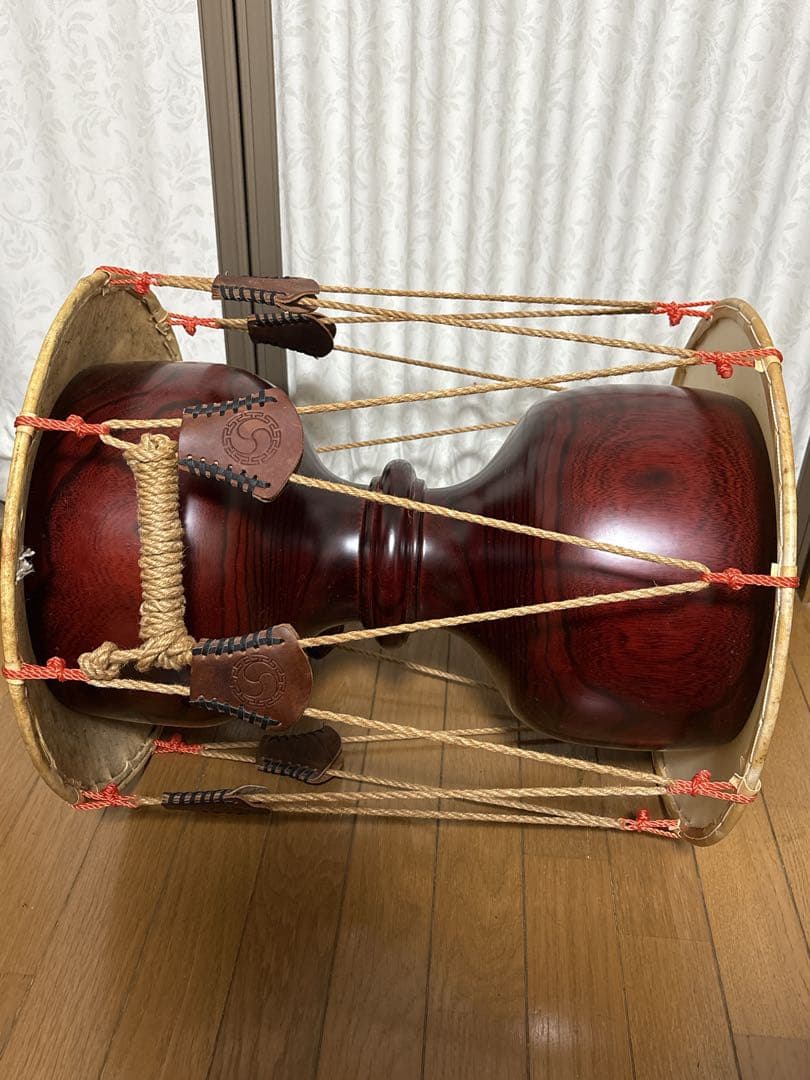 韓国の太鼓　チャング　チャンゴ　キャリーカバー、革保護カバーのおまけ付き