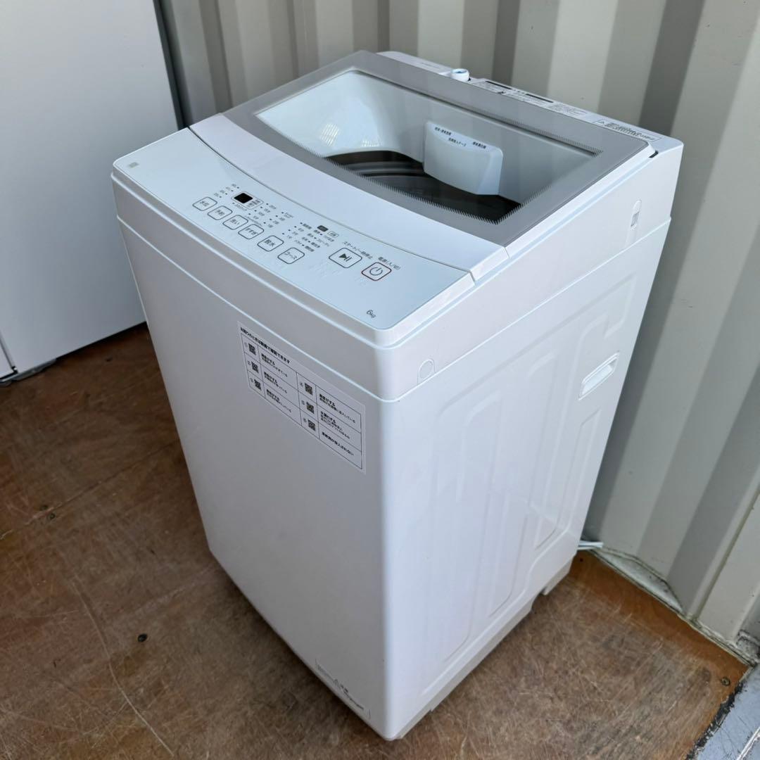 54⭐️2024年製美品★ニトリ　洗濯機　6KG 一人暮らし　ガラストップ