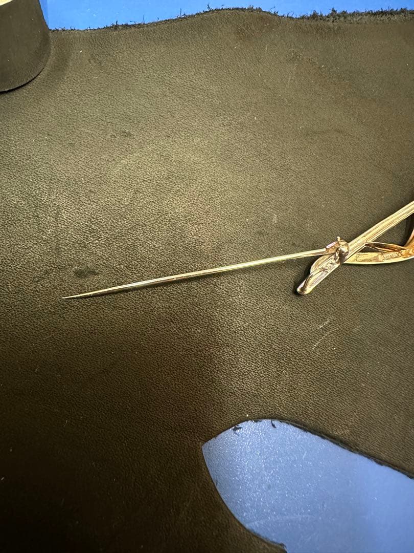 silver k18 真珠　ブローチ