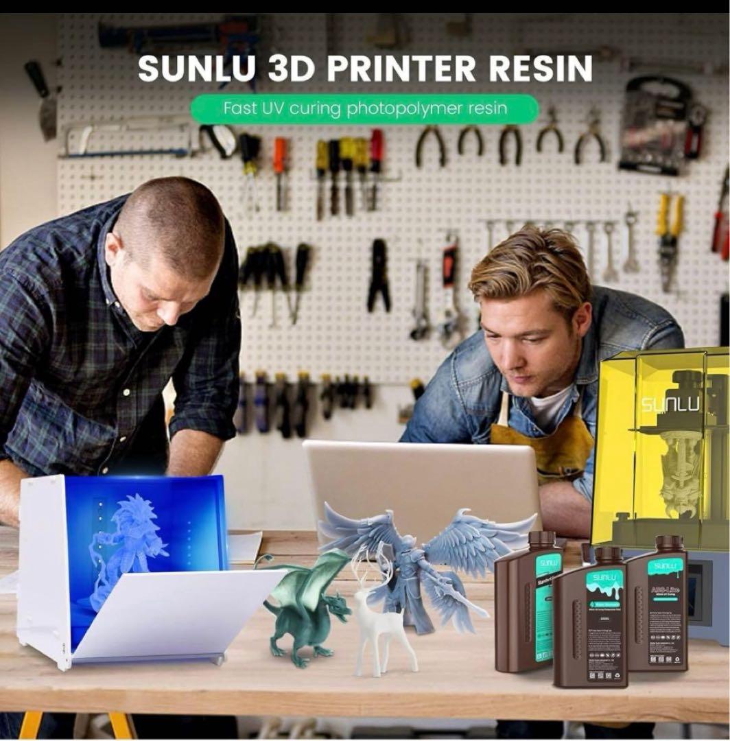 SUNLU 光造形 3D プリンター レジン1kgx6個 合計6キロ 黒