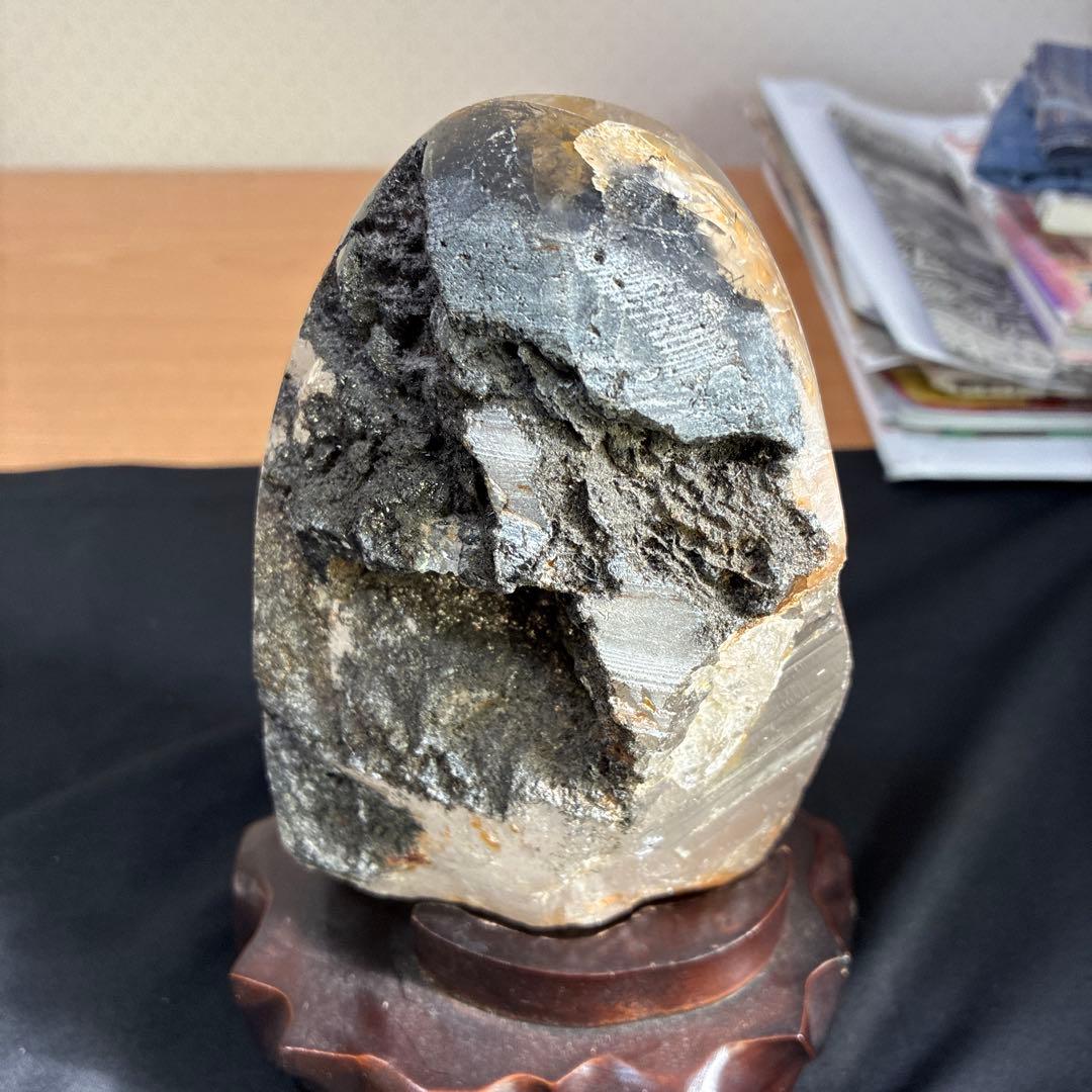 水晶　アゲート　鑑賞石　鉱物　ジャスパー　置物　水石　盆石　台座はサービス