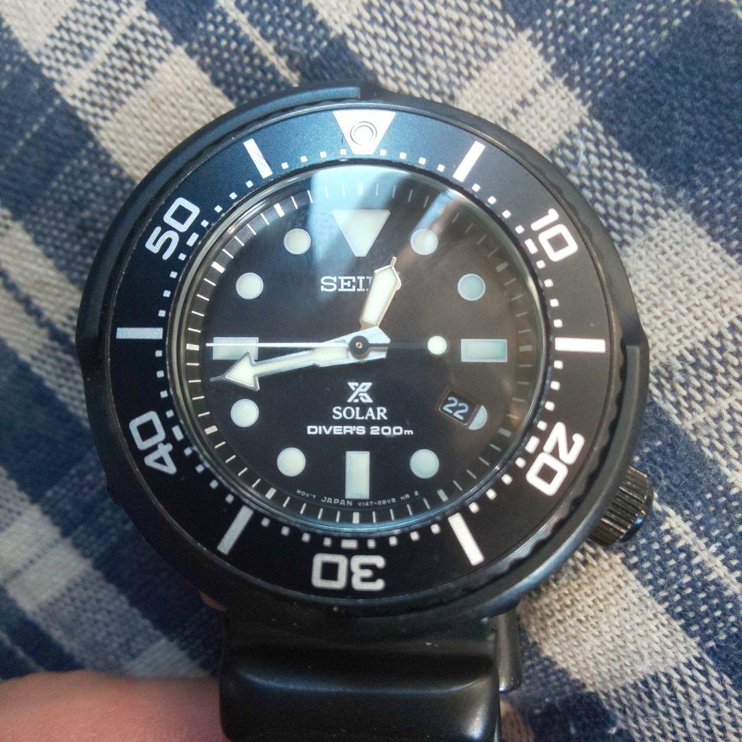 SEIKO ソーラー ダイバーズ200m ブラック 美品 週末限定価格！
