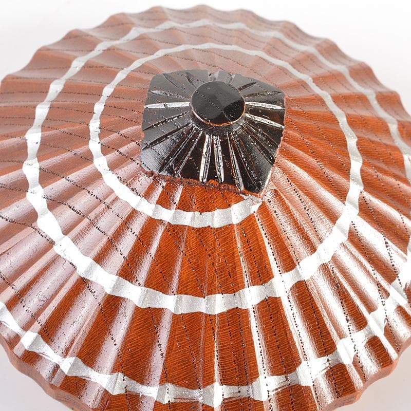 茶道具　中村湖彩作　漆塗　傘　香合　共箱　V　5879