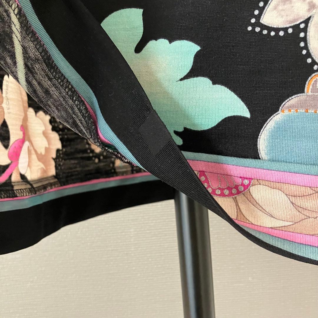 美品　レオナール　ワンピース　花柄　大きいサイズ42