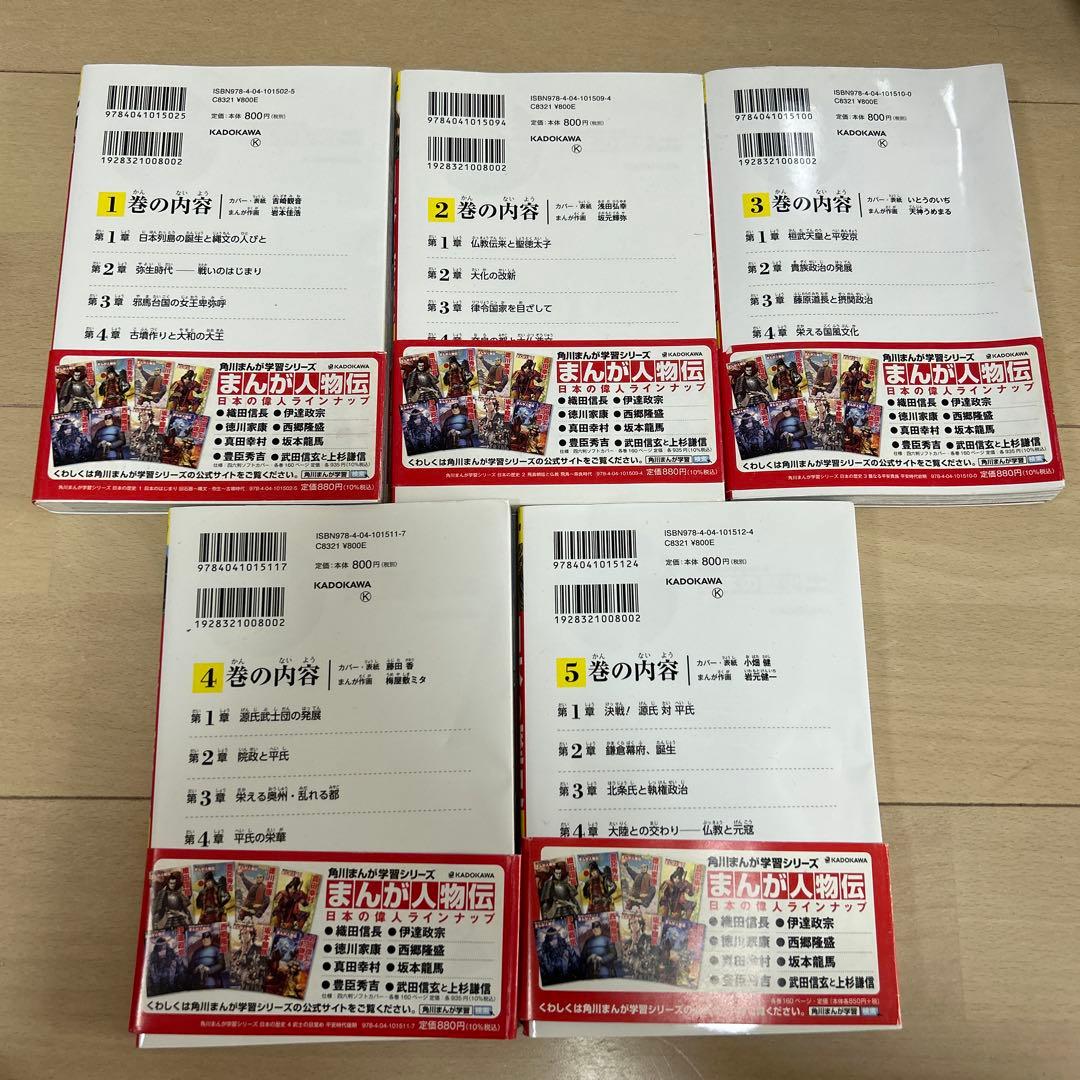 角川まんが学習シリーズ　日本の歴史　1〜15巻セット